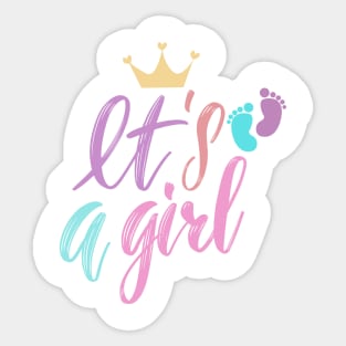 Its a girl gender reveal Sticker